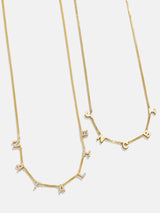 Mini 18K Gold Custom Spaced Letter Name Necklace