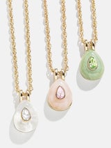 Semi-Precious Teardrop Birthstone Necklace