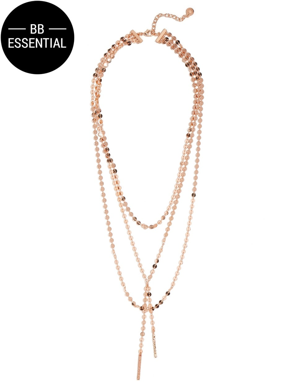 Amber Layered Y-Chain Necklace