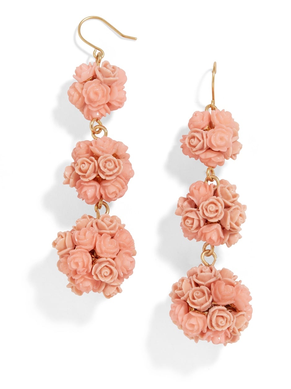 Floral Crispin Ball Drop Earrings