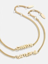 14K Gold Curb Chain Custom Nameplate Bracelet