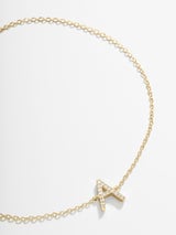14K Gold & Diamond Initial Bracelet