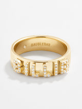 18K Gold Custom Block Ring