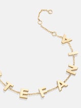 18K Gold Custom Spaced Letter Name Bracelet