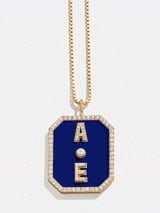 Dog Tag 18K Gold Custom Reversible Necklace
