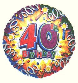 Birthday Explosion 40 Balloon (Standard)