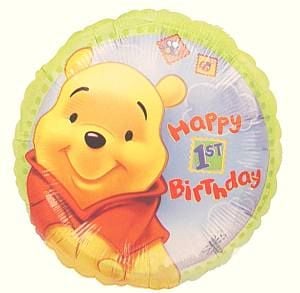 Pooh 1st Birthday Balloon (Standard)
