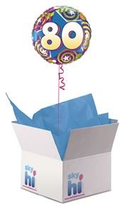 80th Birthday Balloon in a Box (Standard)