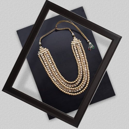Polki Pearl Neckpiece