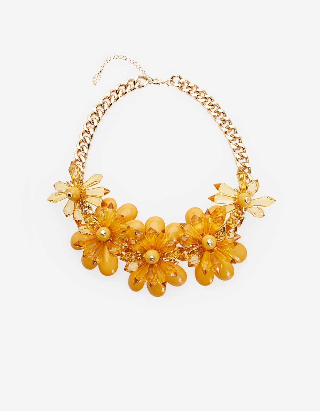Necklace With Large Floral Charms