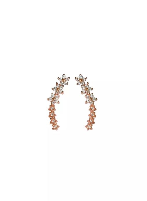 Women's Stars & Flowers Earrings - Silver
