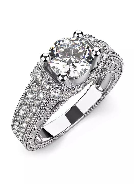 KRYSTAL COUTURE The Heirress Ring Embellished with Swarovski crystals