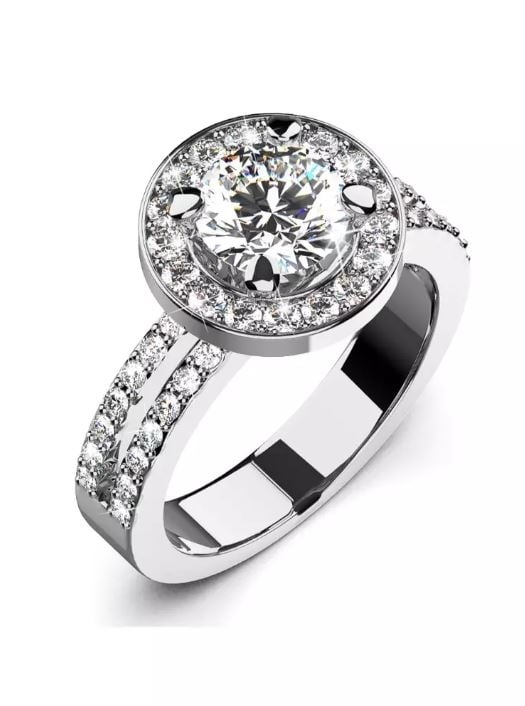 KRYSTAL COUTURE Bloom Ring Embellished with Swarovski crystals
