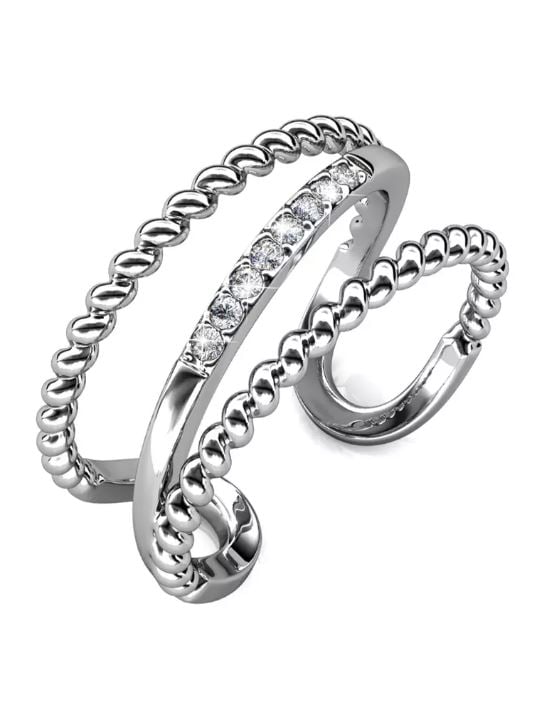 Krystal Couture Jennifer Ring Embellished With SwarovskiCrystals