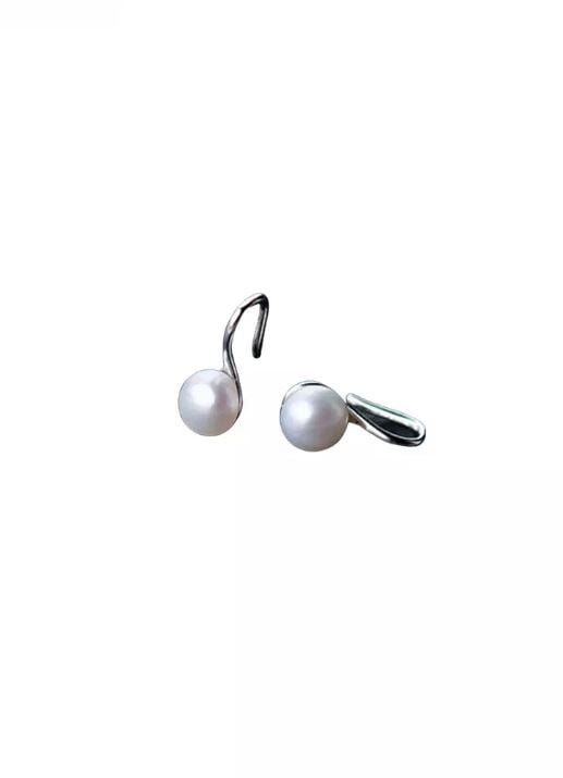 925 Silver Freshwater Pearl Arc Earrings JW AR-E3041