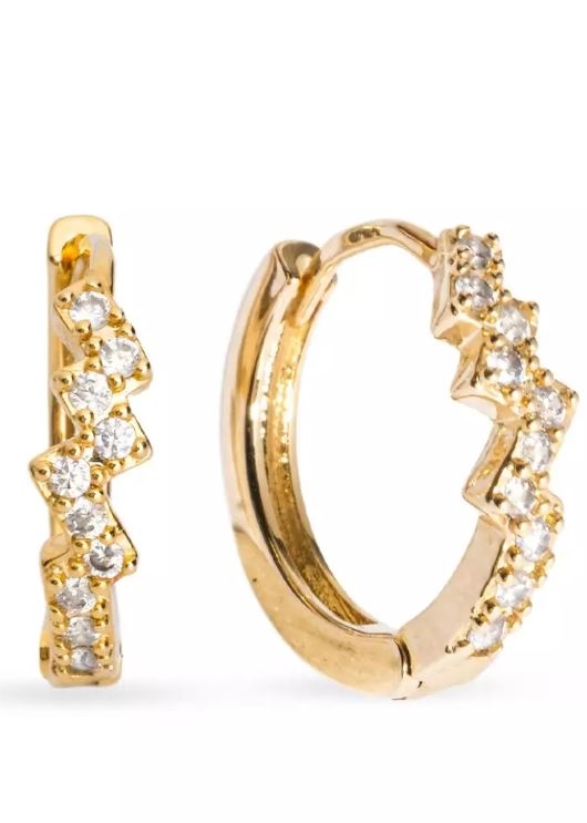 Huggies 18k Gold Plated Fuji Hoop Earrings