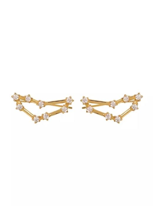 Vermeil Constellation Ear Climbers - Capricorn