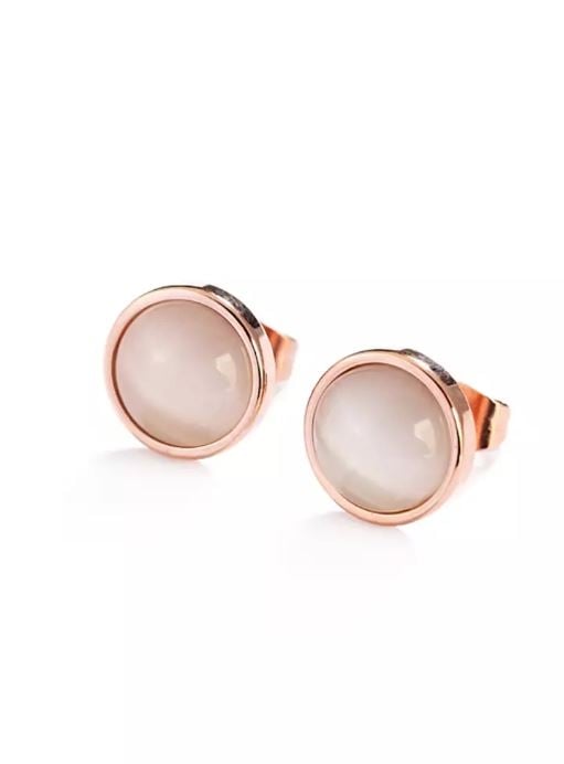 Lynx Cat Eye Stone Stud Earrings