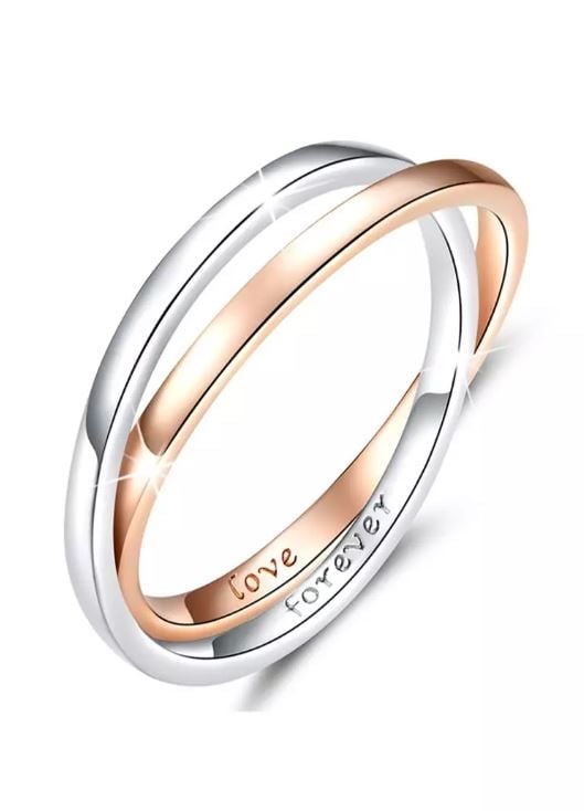 925 SIGNATURE Forever Love Dual Tone Promise Ring
