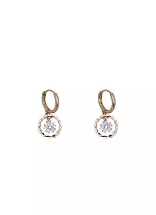 Women's Vintage French Style Daisy Earrings - Gold