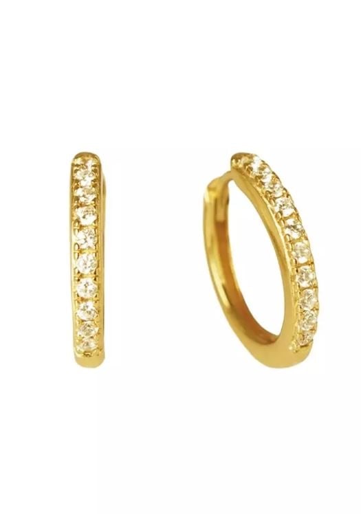 Vermeil Eternal Crystal Hoops - 24mm