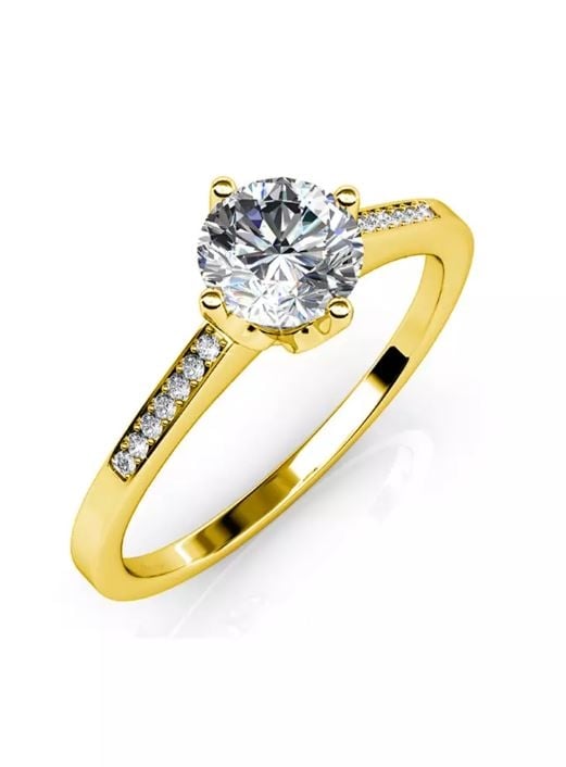 Krystal Couture Covenant Ring Embellished With Swarovski Crystals - Us 9