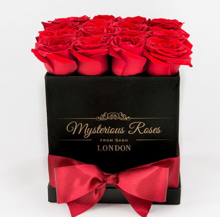 Mysterious red roses box with 16-25 thread (Medium)