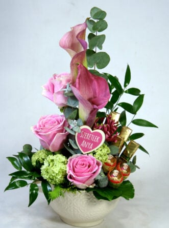 Mother, You Sweet - Flowers with chocolates