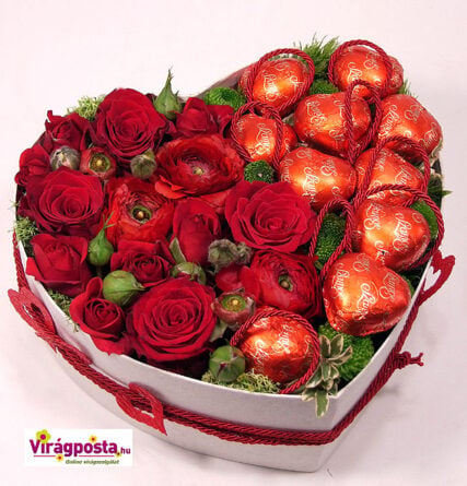 My Sweet Heart! - pink box with marzipan