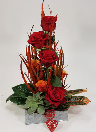 You understand, Aries! - red rose flower bowl S