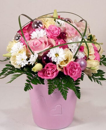 Pink ball for Christmas - flower