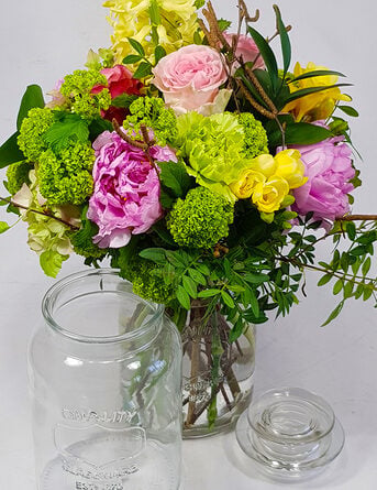 Lilac bouquet - Mother's Day surprise in a vintage glass vase (Small)