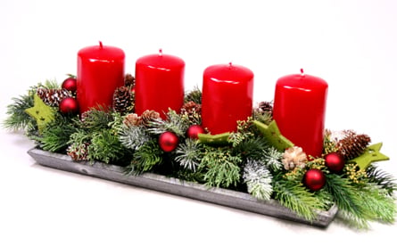 We are waiting for the holiday - Long Advent flower table