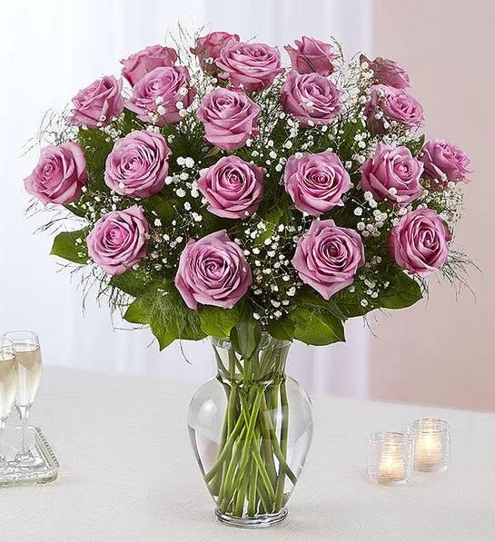 Ultimate Elegance Long Stem Lavender Roses (24 Stems Lavender)