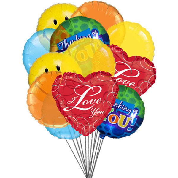 Lovely Balloons (6 Latex Balloons and 6 Mylar Balloons)