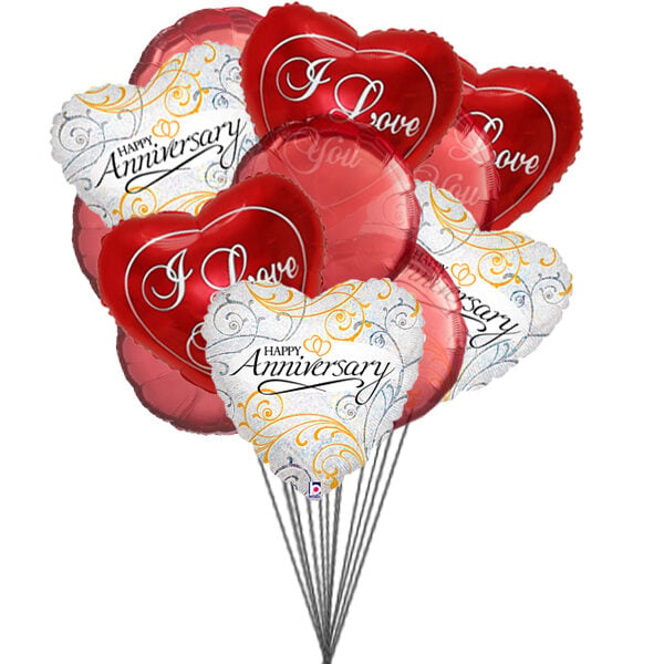 Balloons for loved ones (6-Mylar Balloons and 6-Latex Balloons)