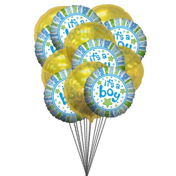 It's a Boy Balloons (6 Latex Balloons and 6 Mylar Balloons)