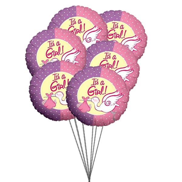 Violet wonder- 6 Mylar balloons