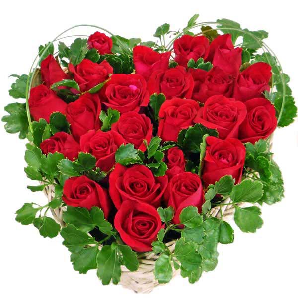 25 Red Roses Arrangement In Heart-Shape