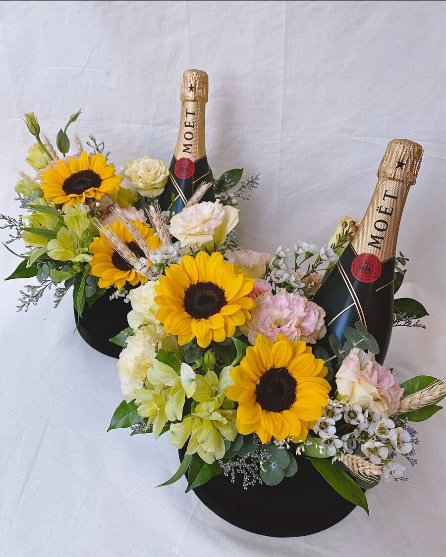 Moet Sunflower Flower Box