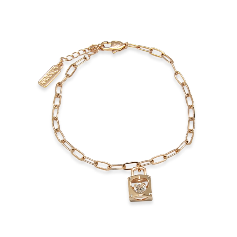 Heart Lock Charm Bracelet
