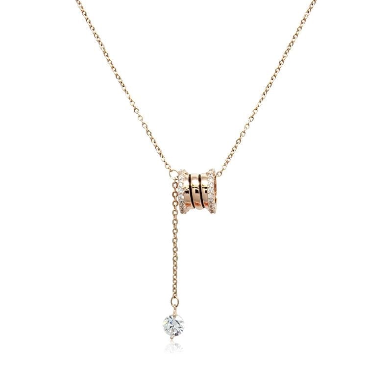 Tunnel Cubic Zirconia Necklace
