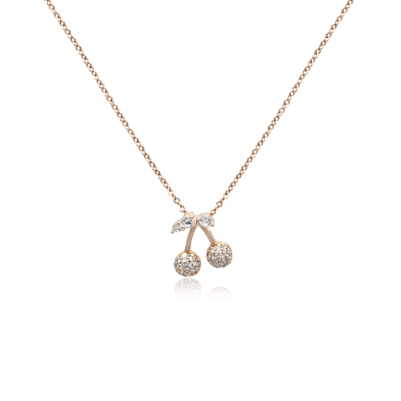 Cherry Cubic Zirconia Necklace