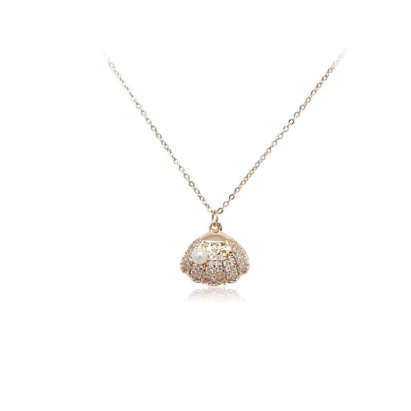 Shell Cubic Zirconia Necklace