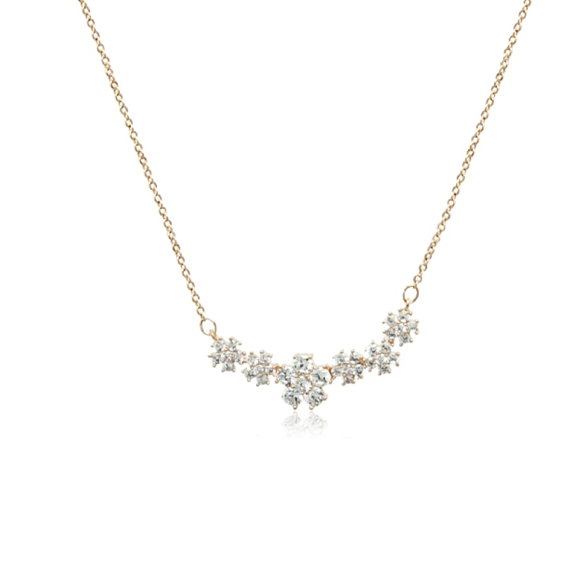 Flower Cubic Zirconia Necklace