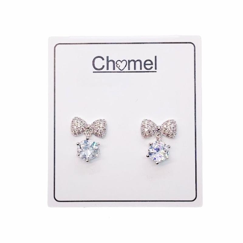 Ribbon Cubic Zirconia Earrings