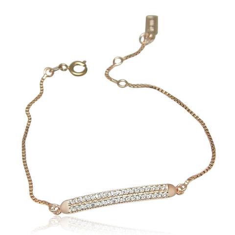 Rose Gold Cubic Zirconia Bracelet-1