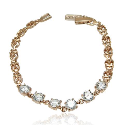 Rose Gold Cubic Zirconia Bracelet-3