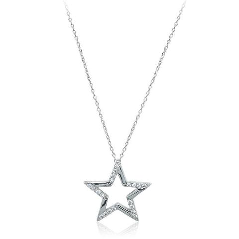 Cubic Zirconia Pendant Necklace-4
