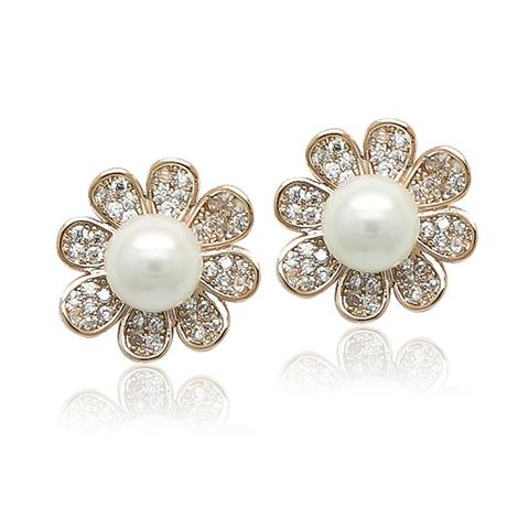 Faux Pearl Stud Earring-1